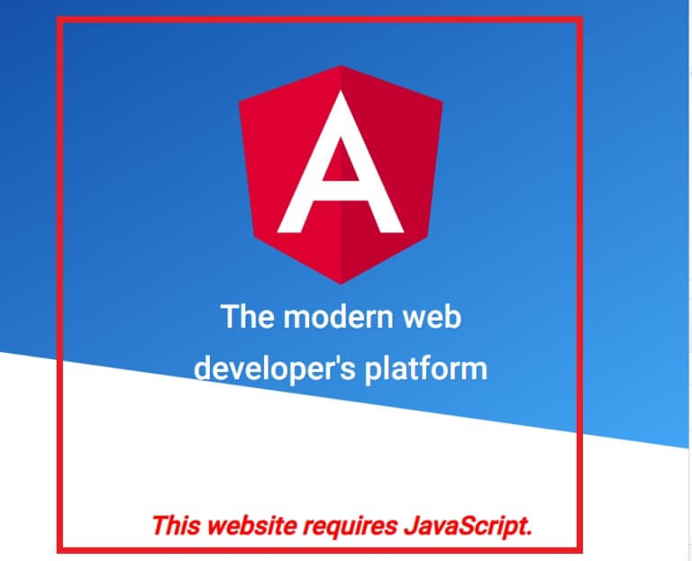 Angular.io with JavaScript disabled
