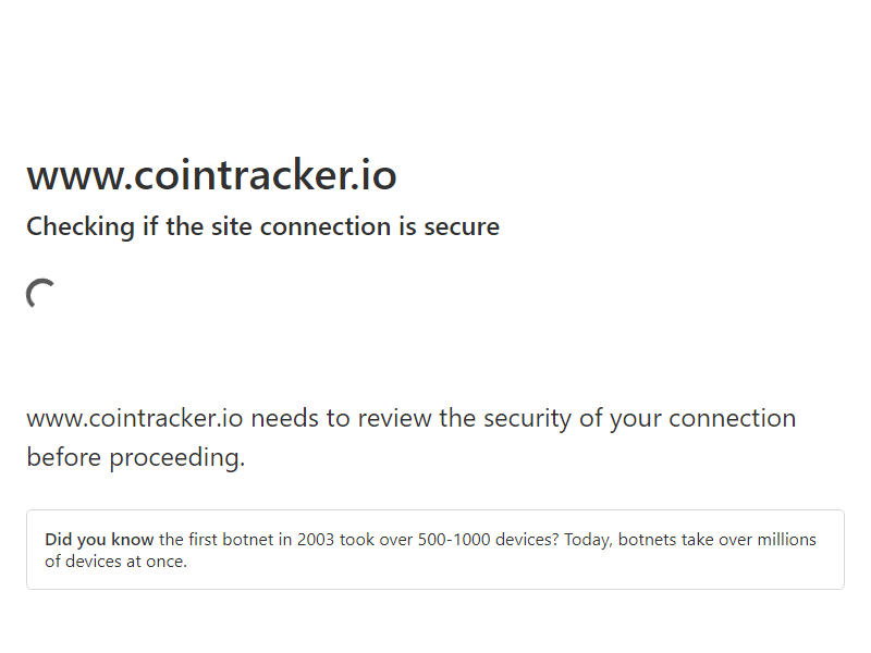 CoinTracker blocked