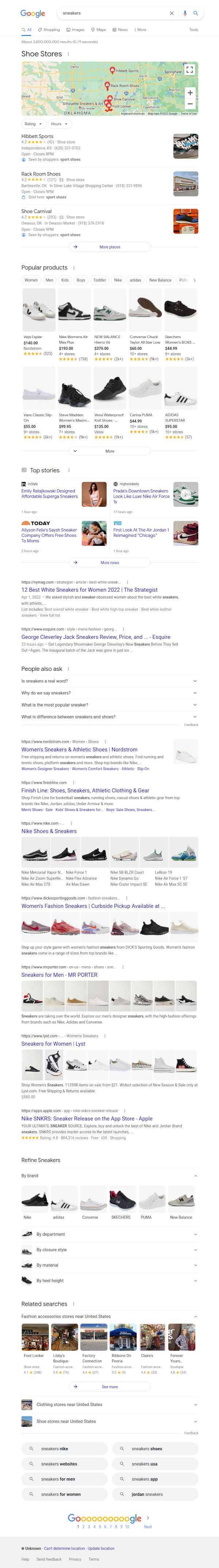 Google Search screenshot
